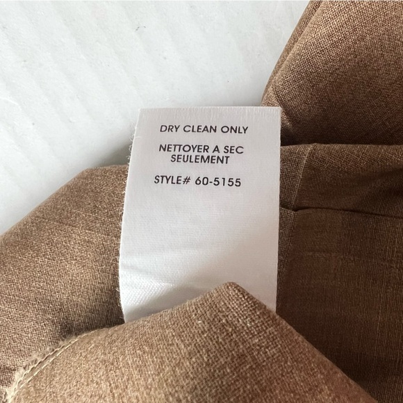 Nanette Lepore Pants Camel Tone Unlined Fine Wool Wide Leg w. Cuffs & Pockets - Picture 9 of 13